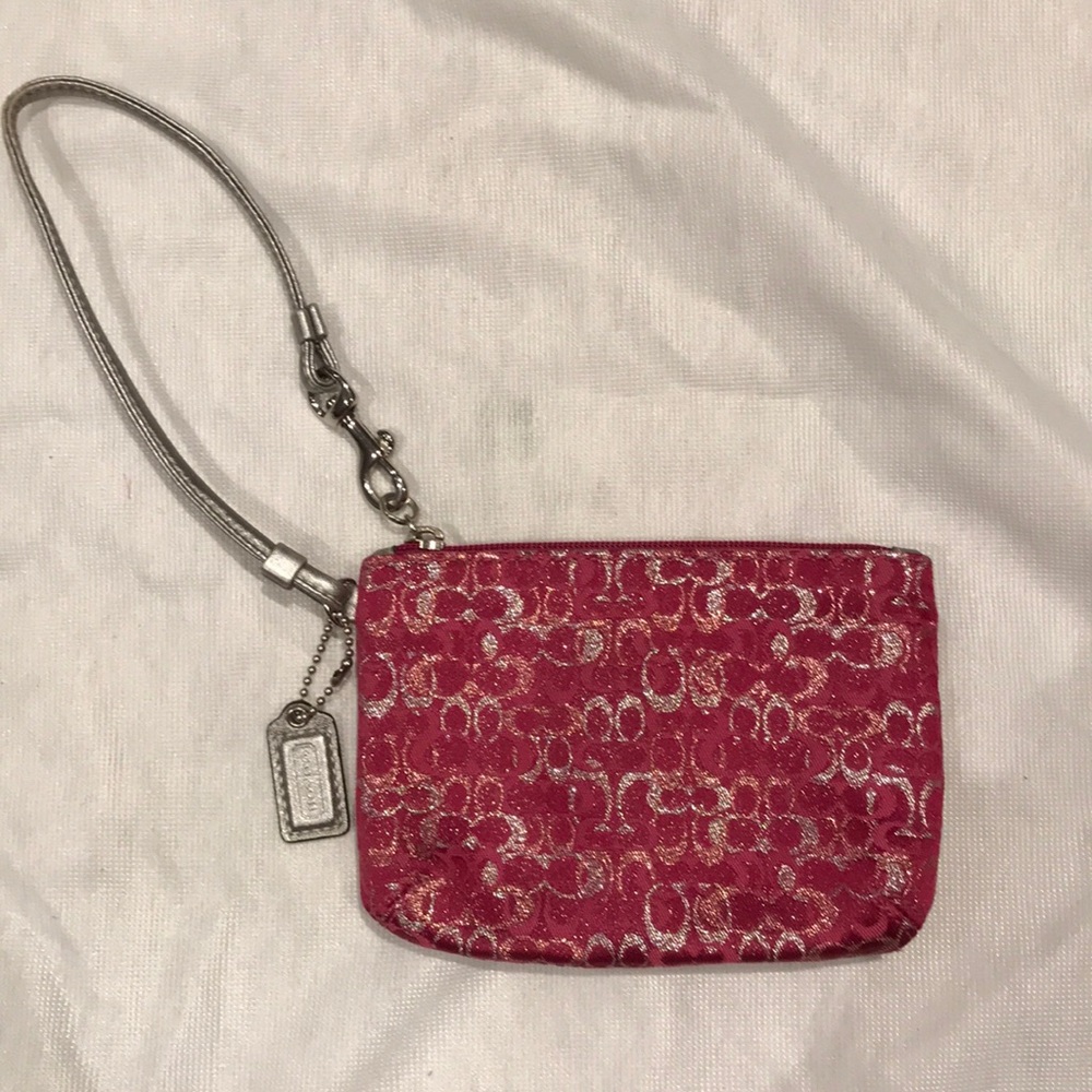 Pink Coach Wristlet